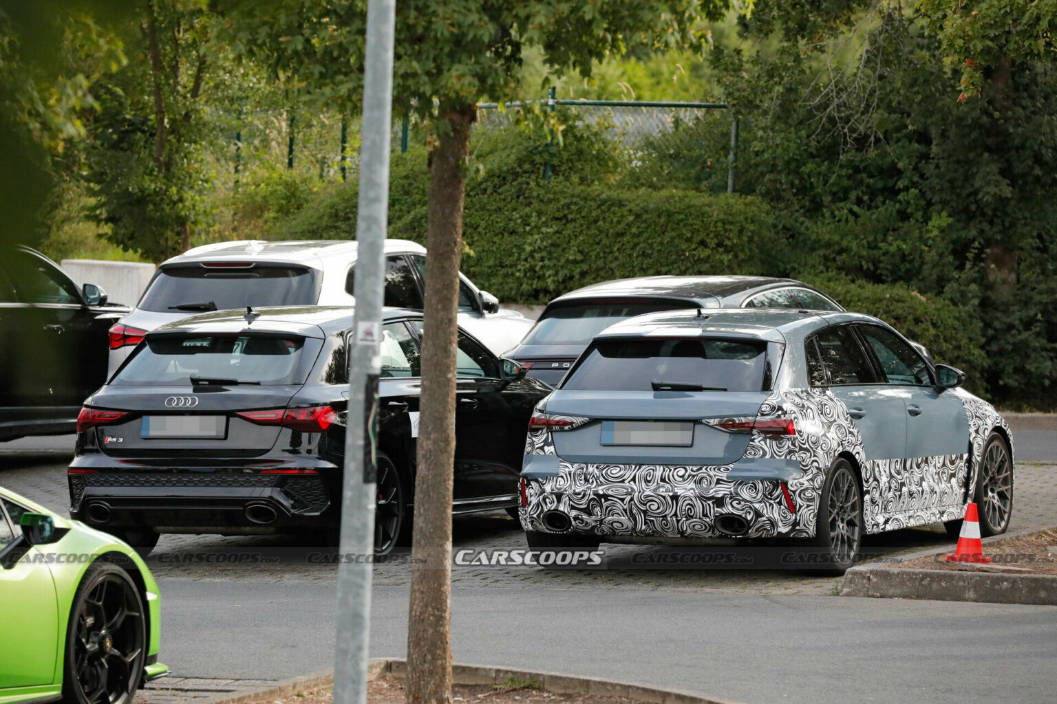 2025 Audi RS3 Sportback Spied Alongside The Current Model Carscoops