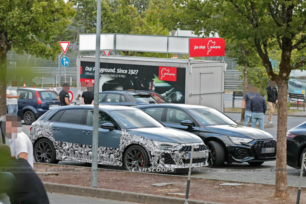 2025 Audi RS3 Sportback Spied Alongside The Current Model  Carscoops