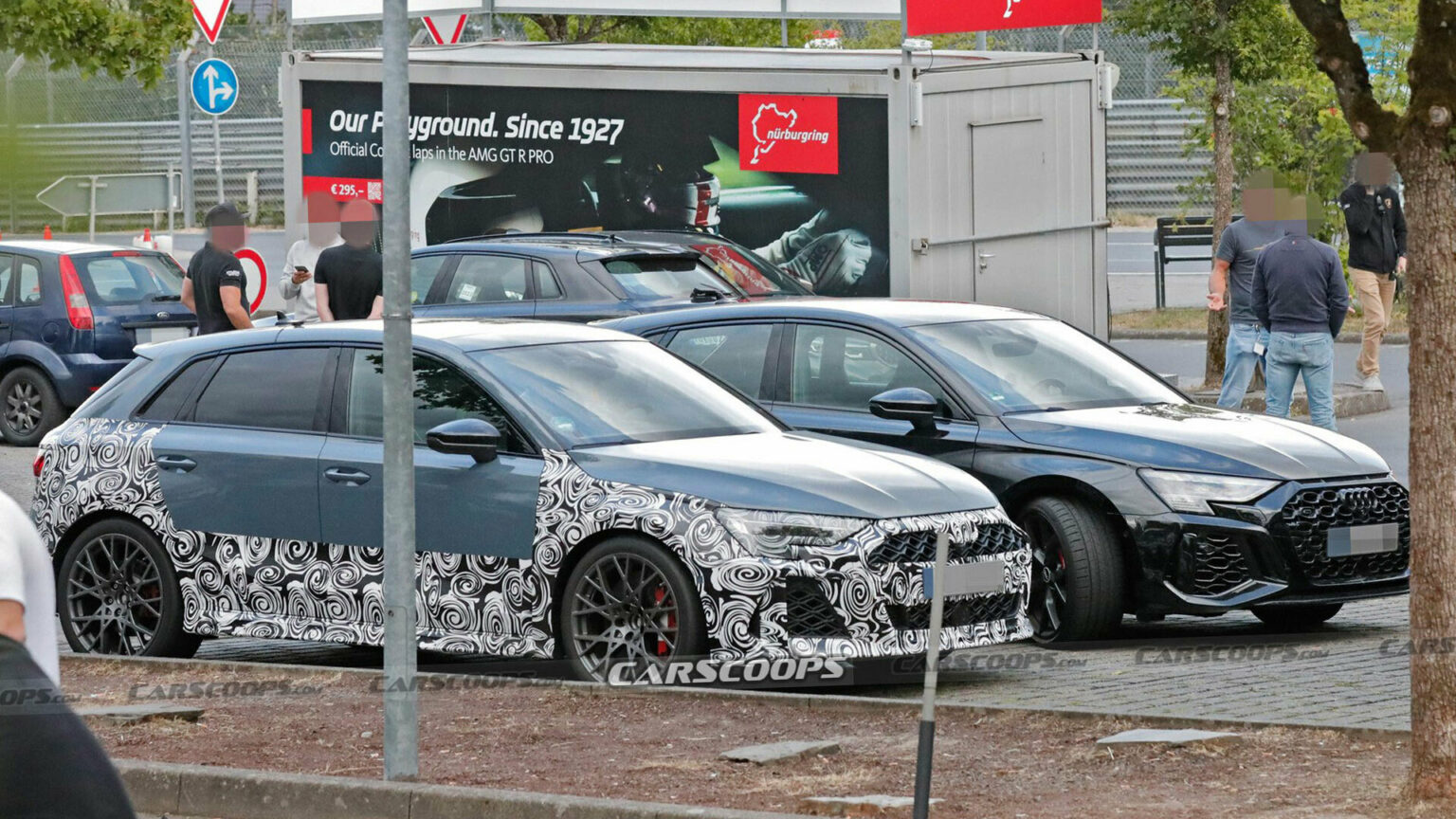 2025 Audi RS3 Sportback Spied Alongside The Current Model Carscoops