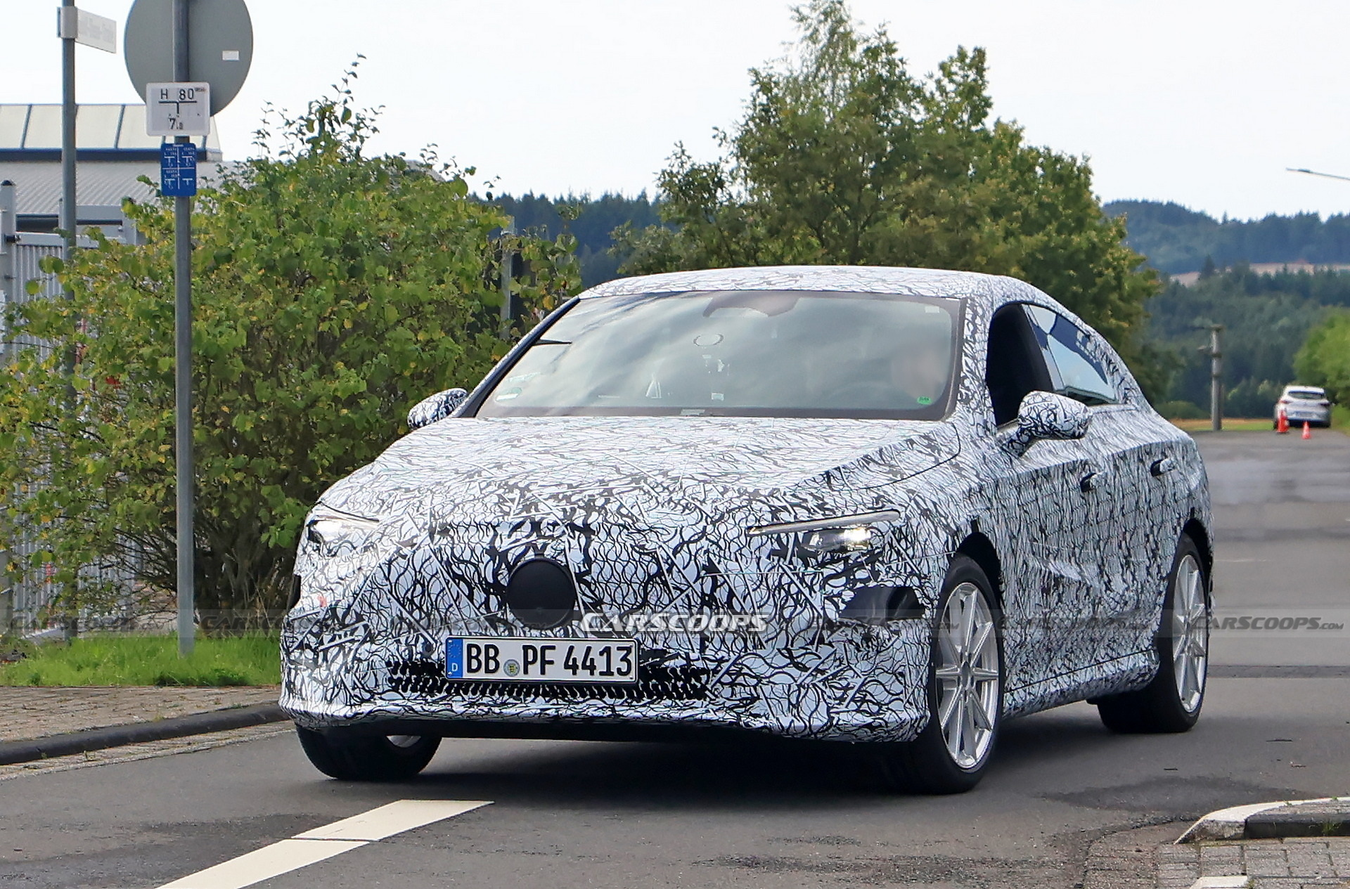 2025 Mercedes CLA EV Spied For The First Time With Production Lighting ...