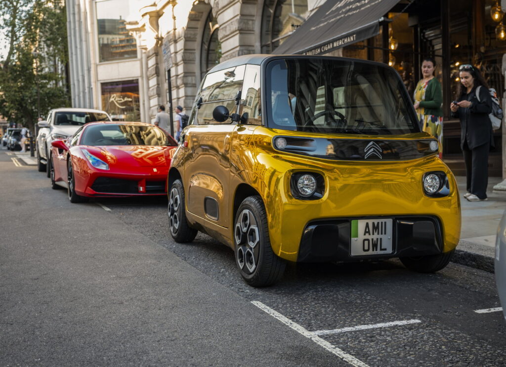 Gold-Wrapped Citroen Ami Photobombs Supercars In London