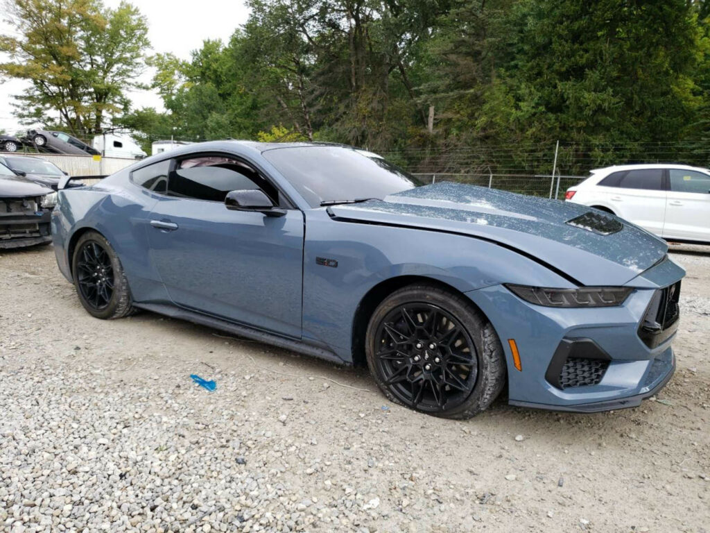 2024 Ford Mustang GT Wrecked By Runaway Dodge Challenger After Only 735   2024 Mustang Wreck Copart 00003 1024x768 