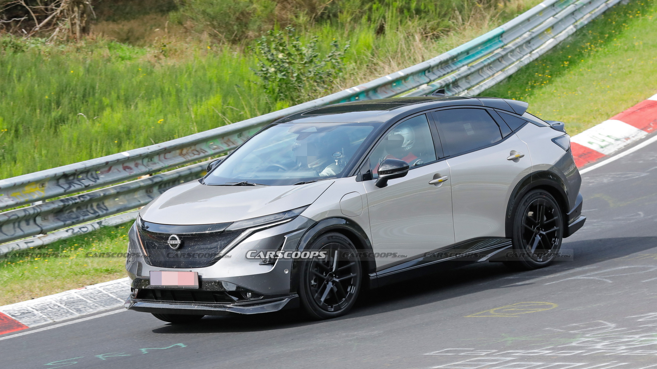 Sporty 2024 Nissan Ariya NISMO Caught Testing At The Nurburgring