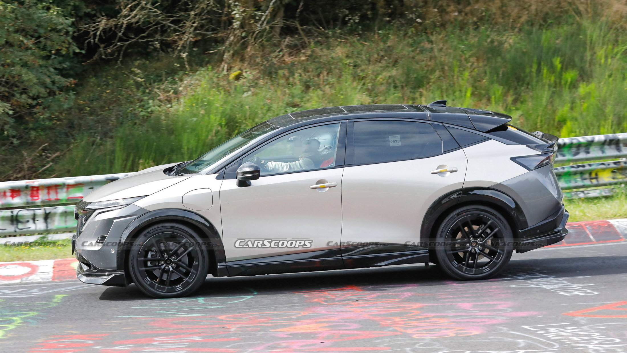 Sporty 2024 Nissan Ariya NISMO Caught Testing At The Nurburgring