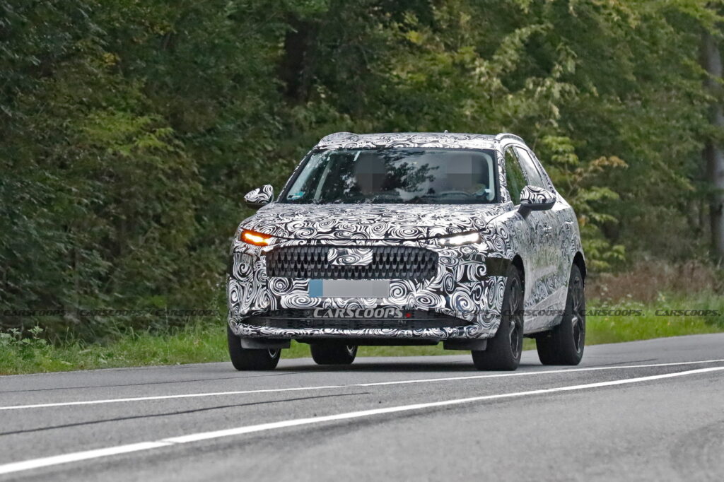 2025 Audi Q3 Spied Looking Like A Baby Q6 E-Tron With ICE Power