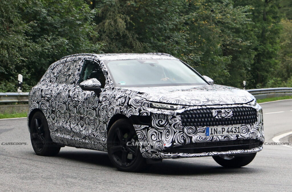 2025 Audi Q3 Spied Looking Like A Baby Q6 E-Tron With ICE Power