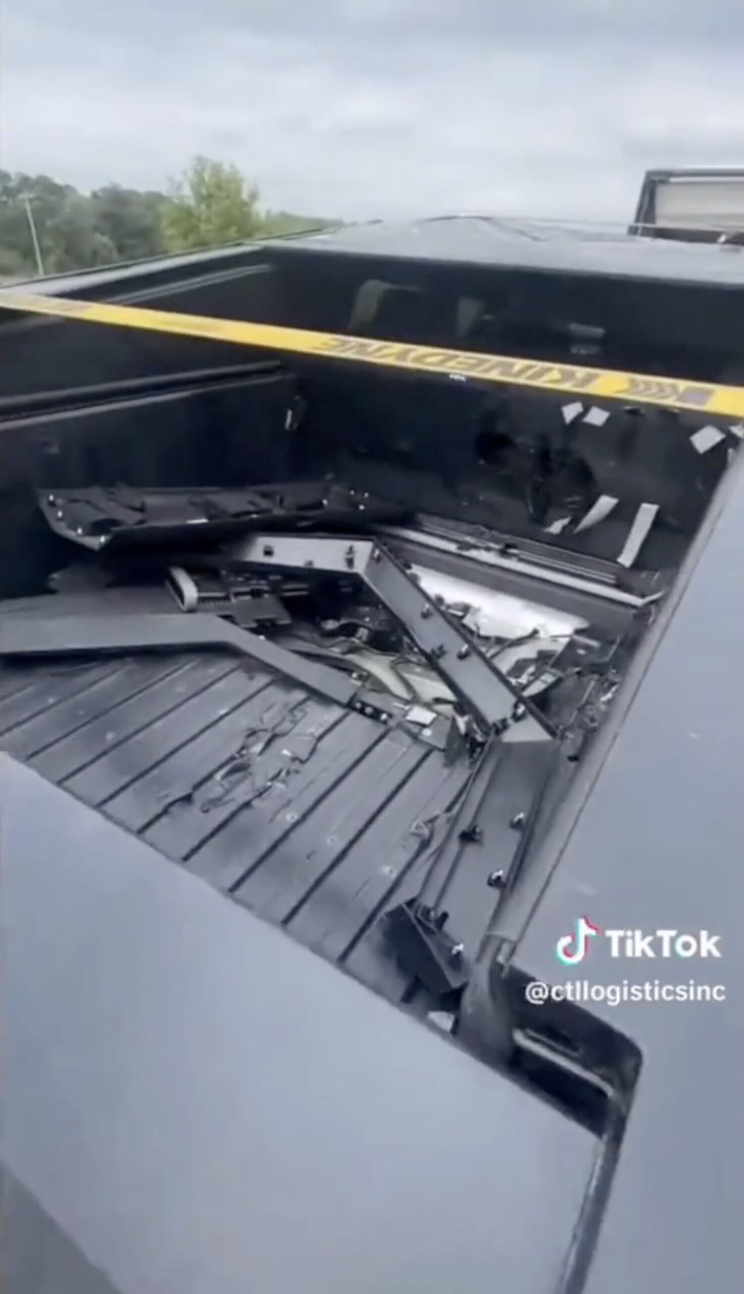 Leaked Tesla Cybertruck Video Shows Aftermath Of Ditch Rollover Test ...