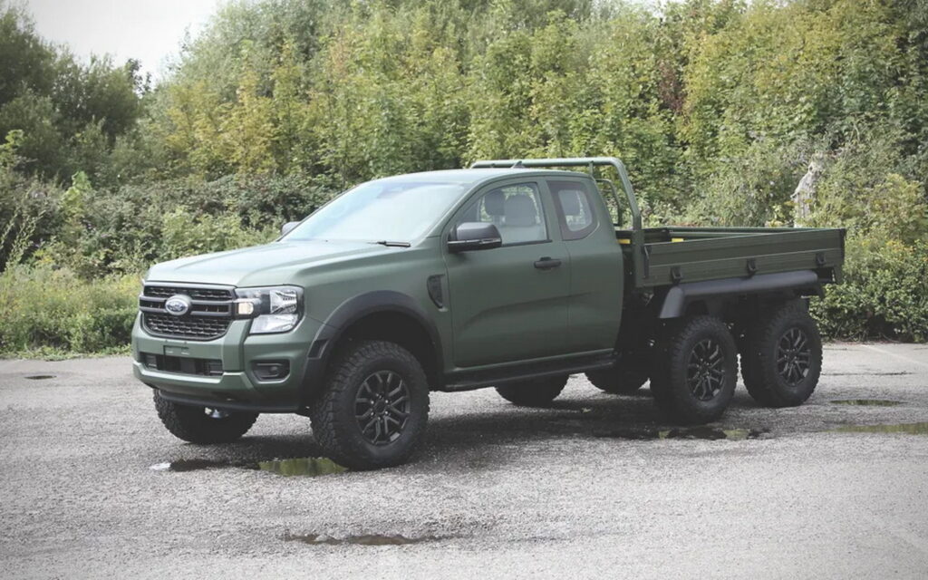  Ford Ranger Transforms Into A Hybrid 6×6 Truck With A Massive Payload