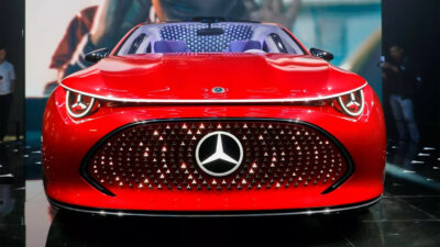 DRLs of Mercedes CLA concept to be electric exhaust of future EVs