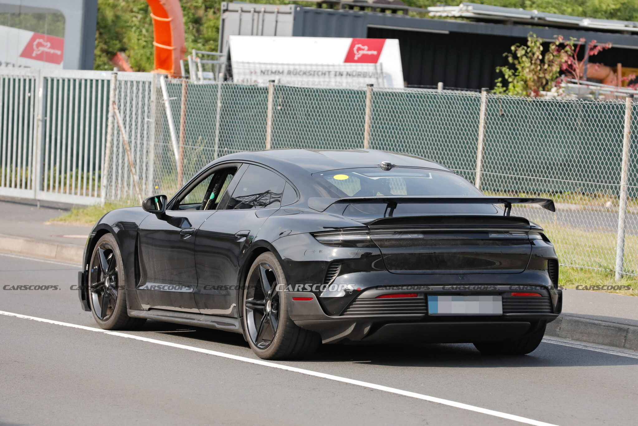 Porsche Taycan Turbo GT Fully Reveals Itself During Lap Record Attempt ...