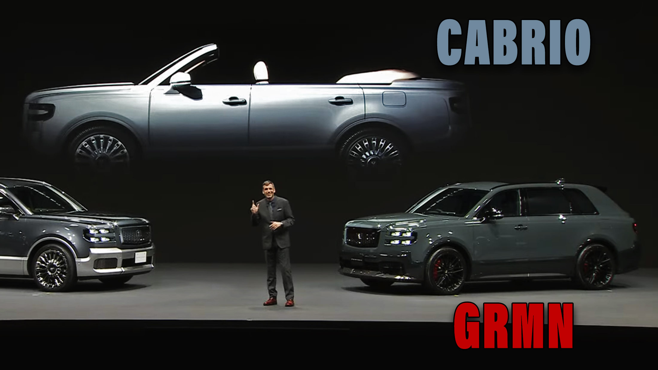 Toyota Century SUV Shown In Sporty GRNM And Luxurious Cabriolet