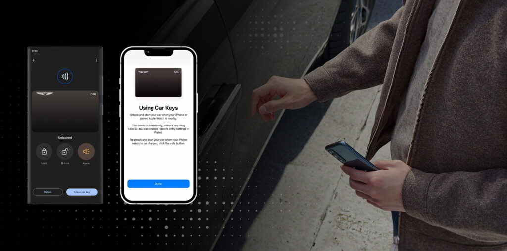     Les utilisateurs de téléphones Apple, Samsung et Google peuvent déverrouiller et partager leurs Hyundai avec Digital Key 2