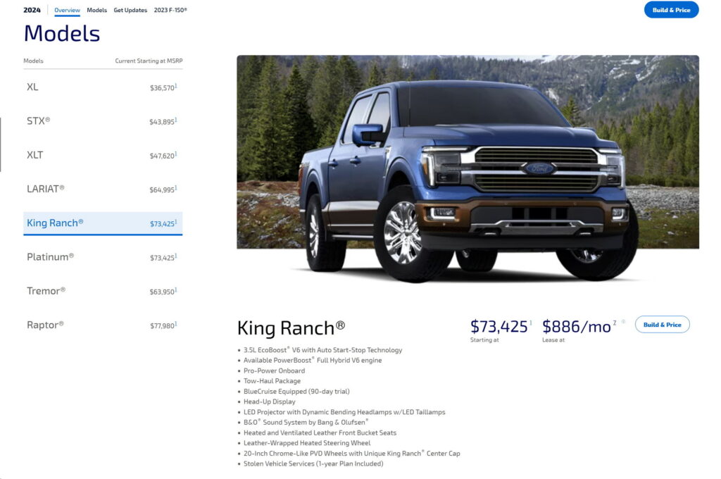 2024 Ford F150 Prices Jacked Up By As Much As 10,200 With Refresh