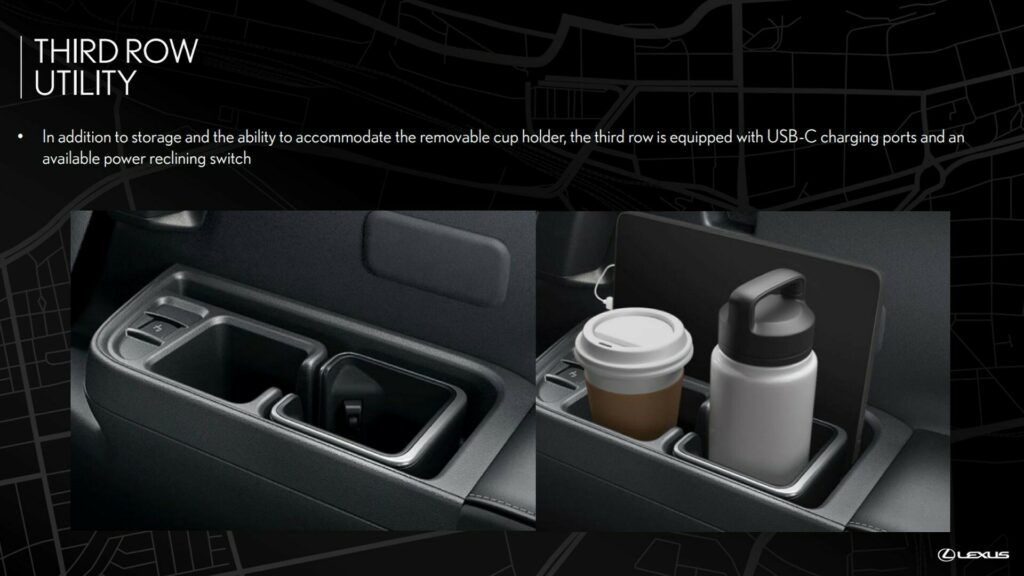 2024 Lexus TX Has Quirky Cup Holders And A Removable Rear Console