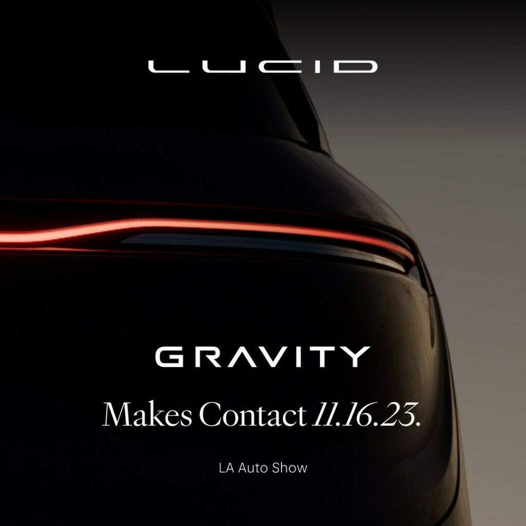  Lucid Gravity EV To Debut At LA Auto Show