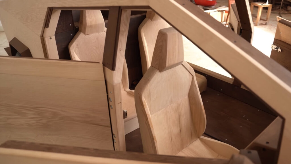 Wooden Tesla Cybertruck Beats Actual Electric Counterpart To The