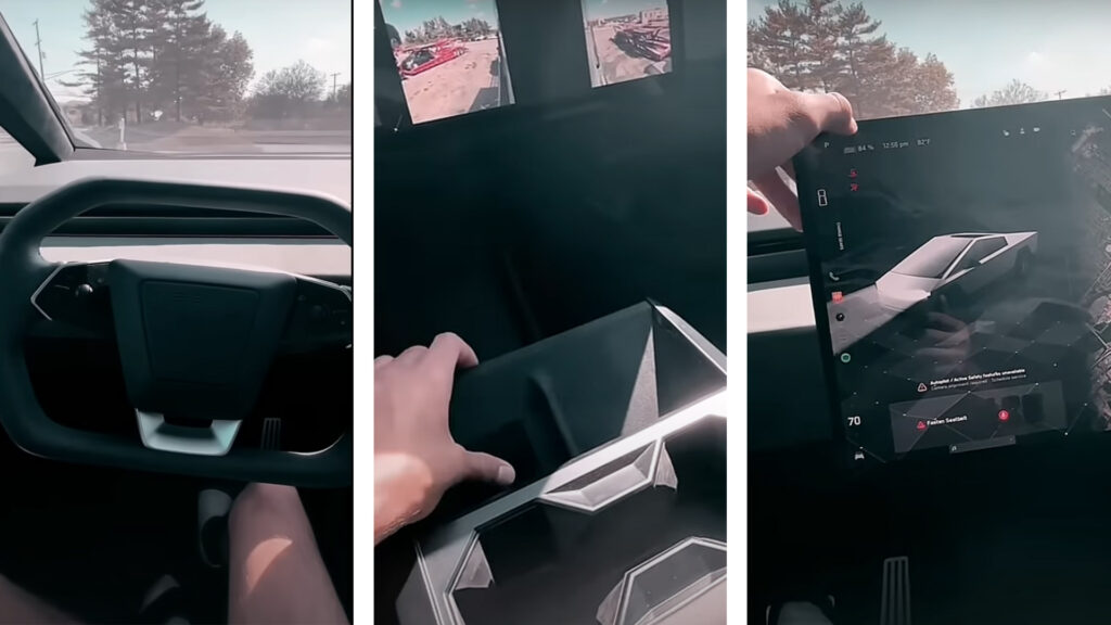  Tesla Cybertruck Has A Special Infotainment UI And New Wireless Phone Chargers