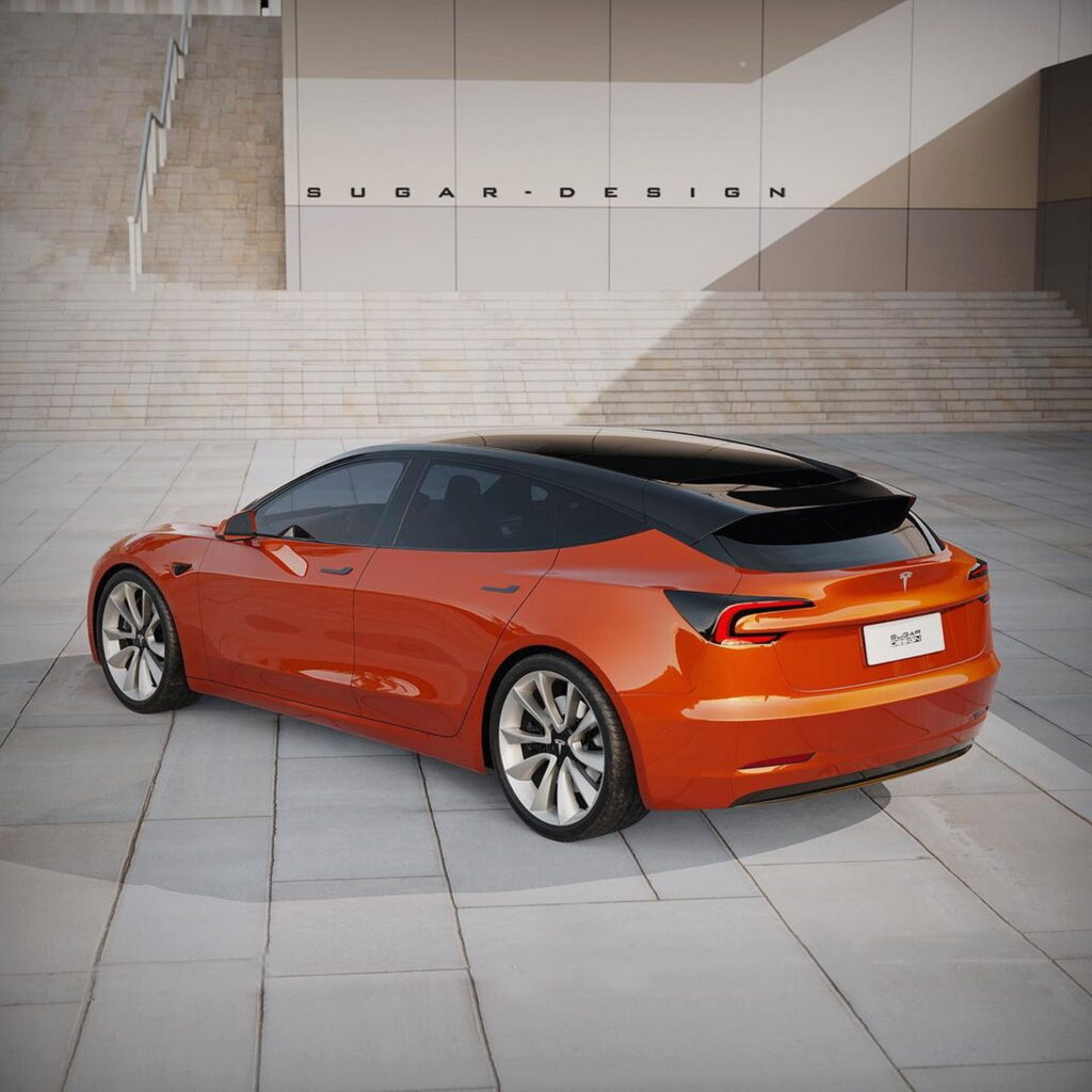 Render: Tesla Model 3 Super GT Hot Hatch With Tri-Motor Setup -  autoevolution