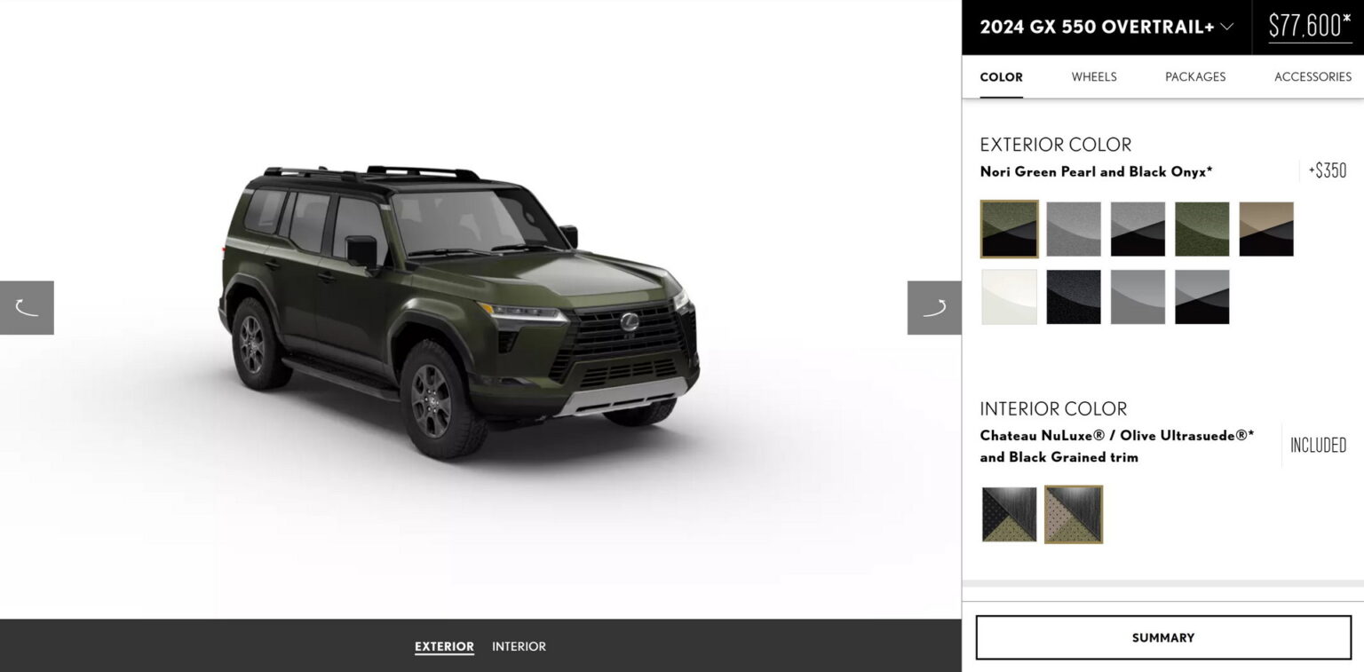 2024 Lexus GX Configurator Goes Live Show Us Your Build Carscoops   2024 Lexus GX Configurator 2 1536x757 