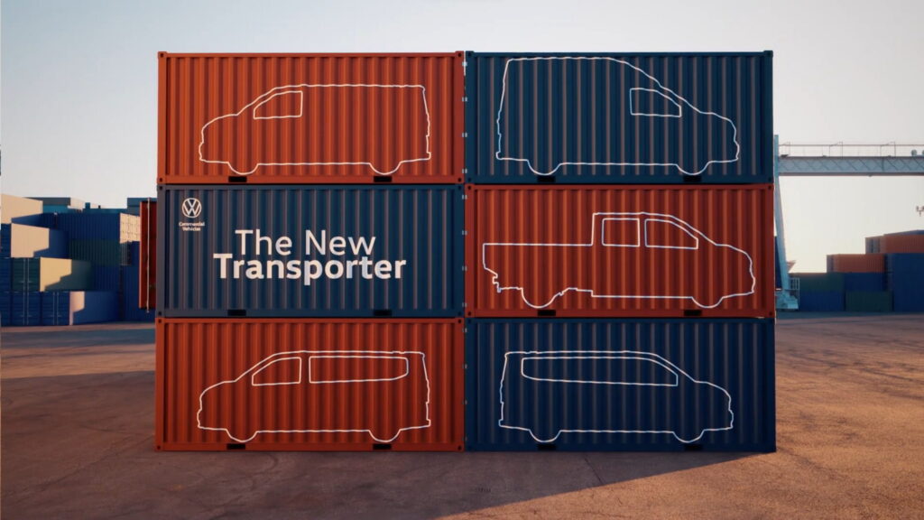 VW T7 Transporter Officially Teased With Diesel, PHEV, And All-Electric ...