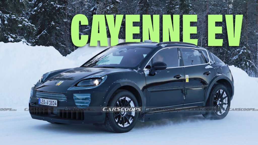     Voici la Porsche Cayenne EV 2026 cachée sous le nouveau Macan EV de la semaine prochaine