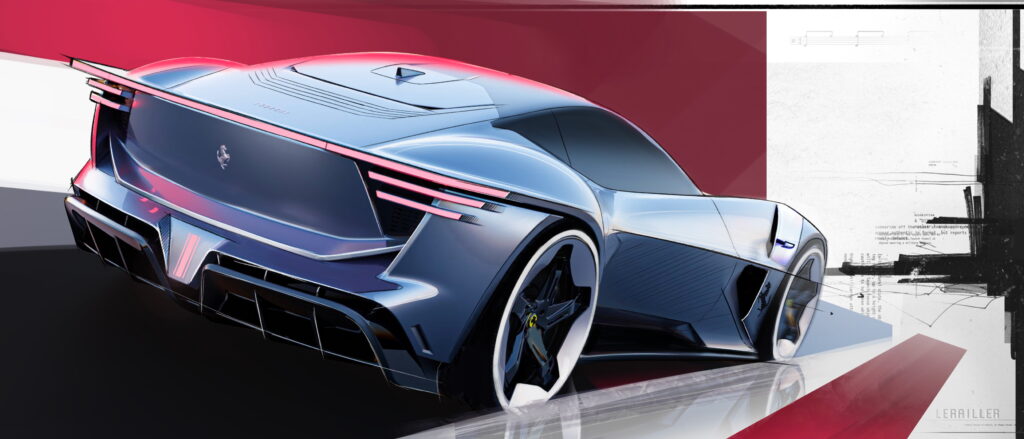     Ferrari's electric future: fantasy design or OTT extravagance?