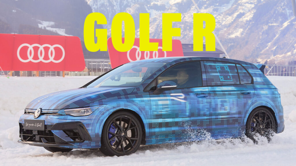 2025 VW Golf R Teased At Austrian Ice Race Before Its Debut
