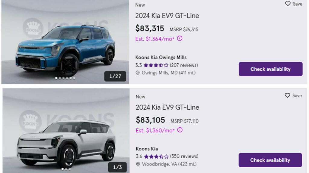     Les marges bénéficiaires du Kia EV9 sont hors de contrôle, ce qui porte le véhicule électrique à près de 85 000 $