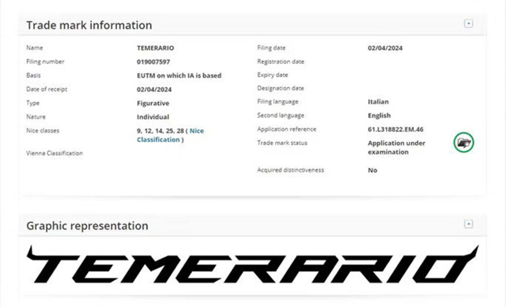  Lamborghini Files To Trademark Temerario Name, Is It For The Huracan Successor ?