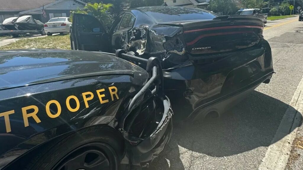  Florida Police Arrest Dodge Hellcat Driver Hiding In Garbage Can After 147 MPH Chase