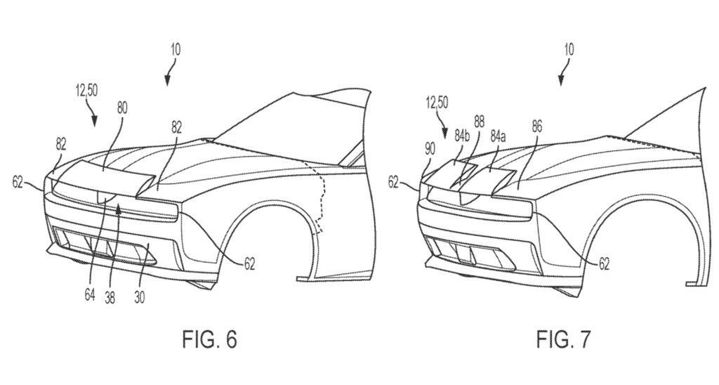 La nariz R-Wing del nuevo Dodge Charger podría tener aletas aerodinámicas activas