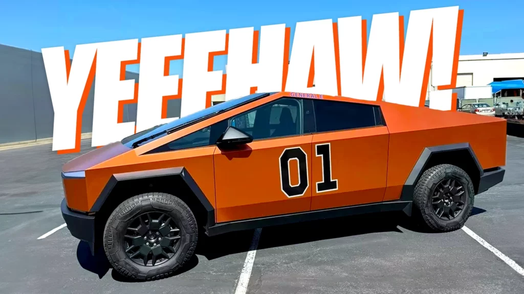  General E? Tesla Cybertruck Gets Dukes Of Hazzard Wrap