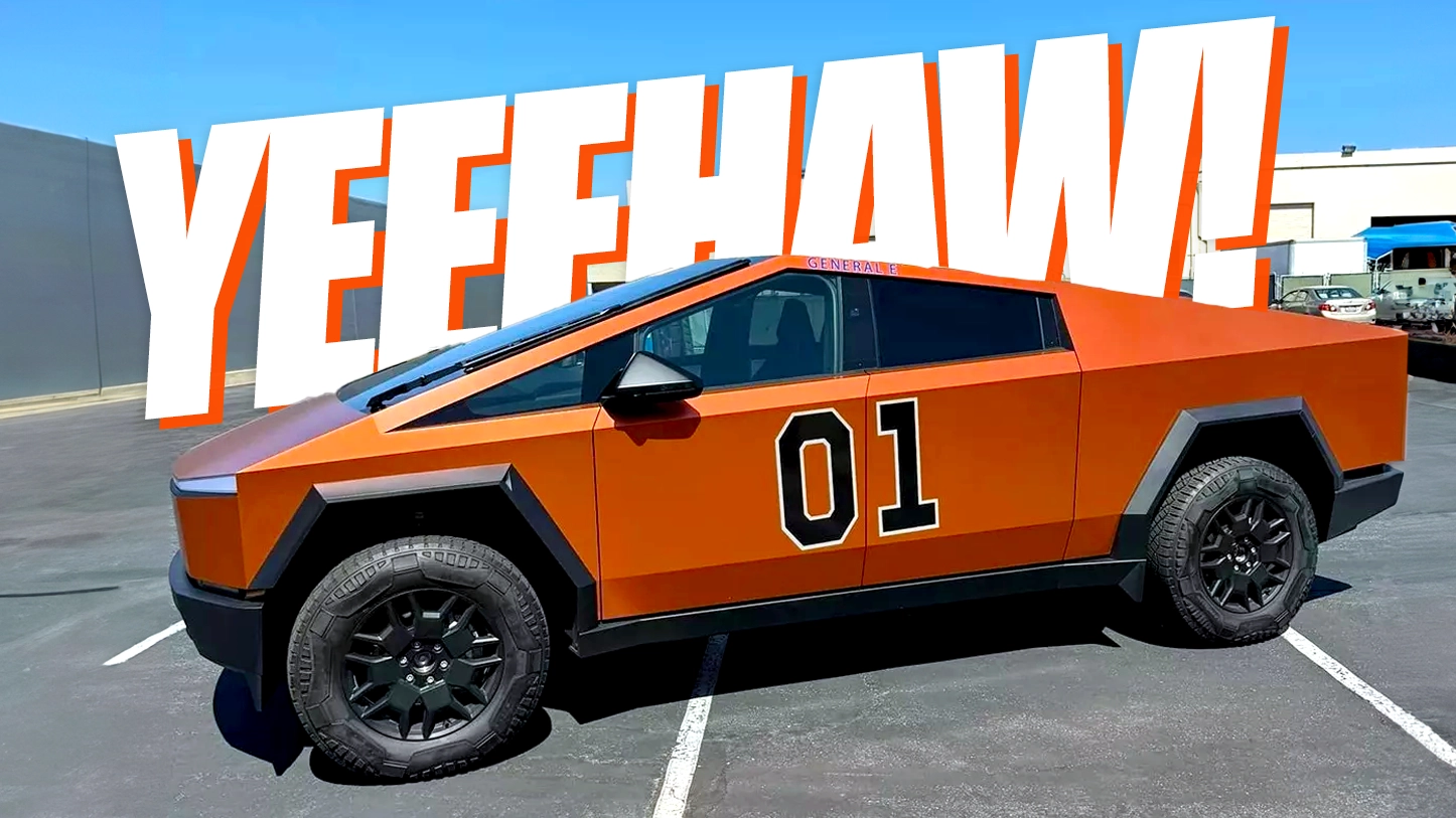 General E? Tesla Cybertruck Gets Dukes Of Hazzard Wrap