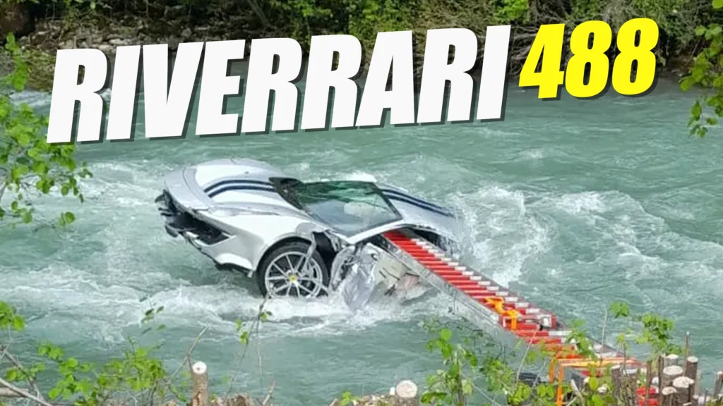  Oh Fishticks! Ferrari 488 Pista Plunges Into River