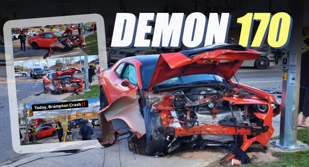  Rare Dodge Demon 170 Wrecked In Canadian Crash