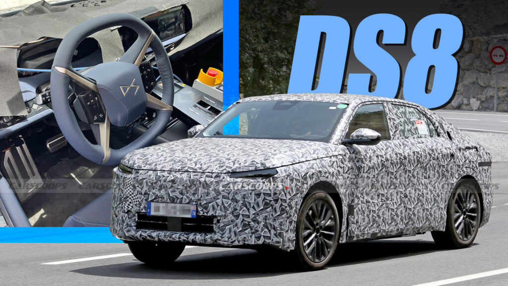  2025 DS8 Electric Crossover Shows Off High-Tech Cabin In Latest Spy Shots