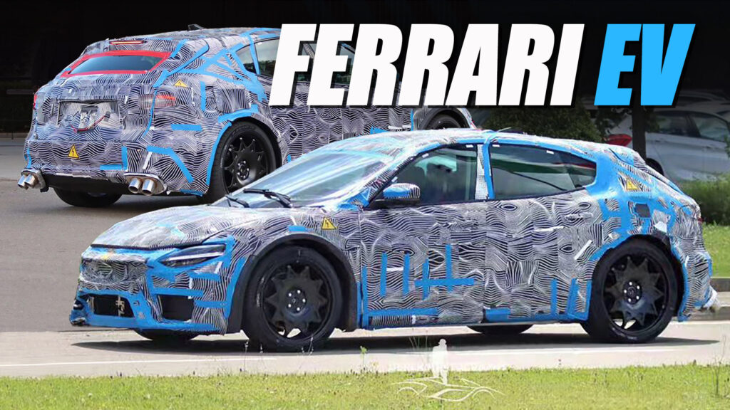  Ferrari’s First EV Spied Testing In Maranello With Maserati Guts?