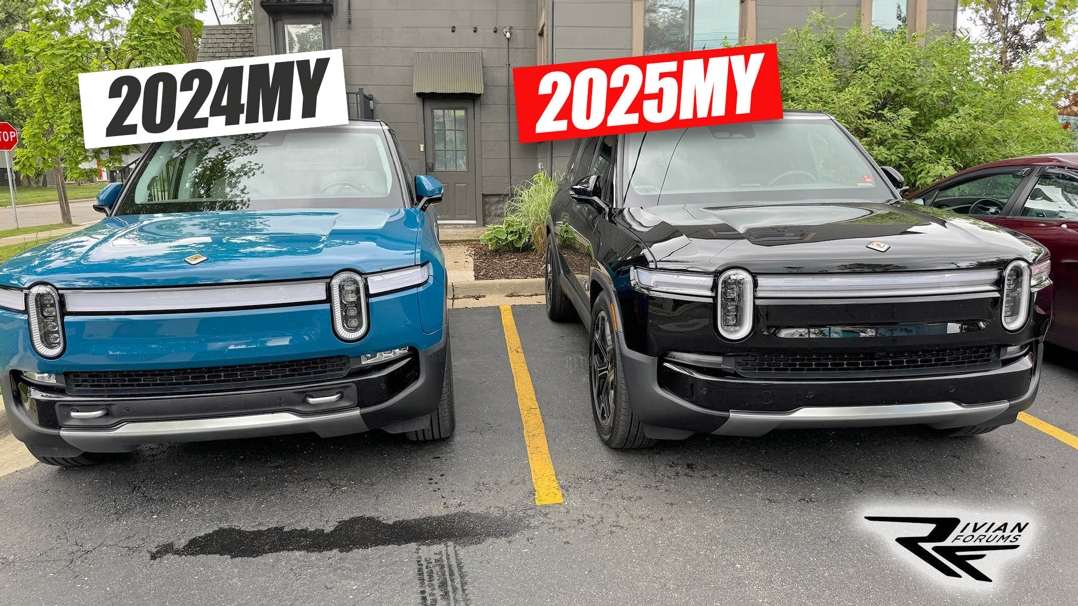 2025 Rivian R1 Facelift Spotted Next To Current Model