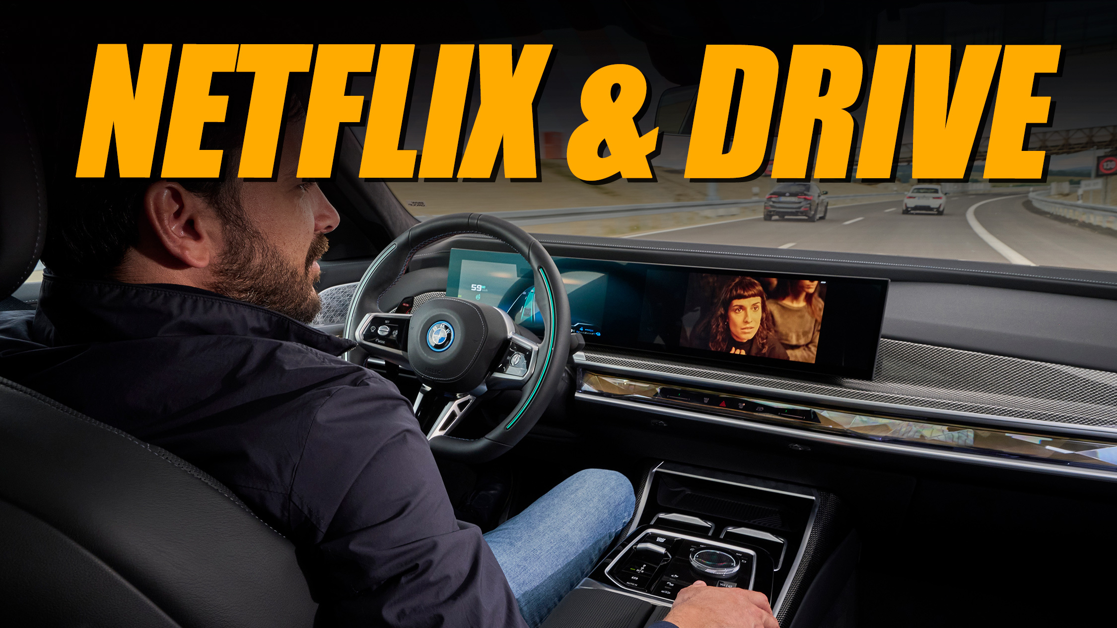 Mit den autonomen Fahrsystemen 2 und 3 können Sie bei BMW Netflix schauen und entspannen