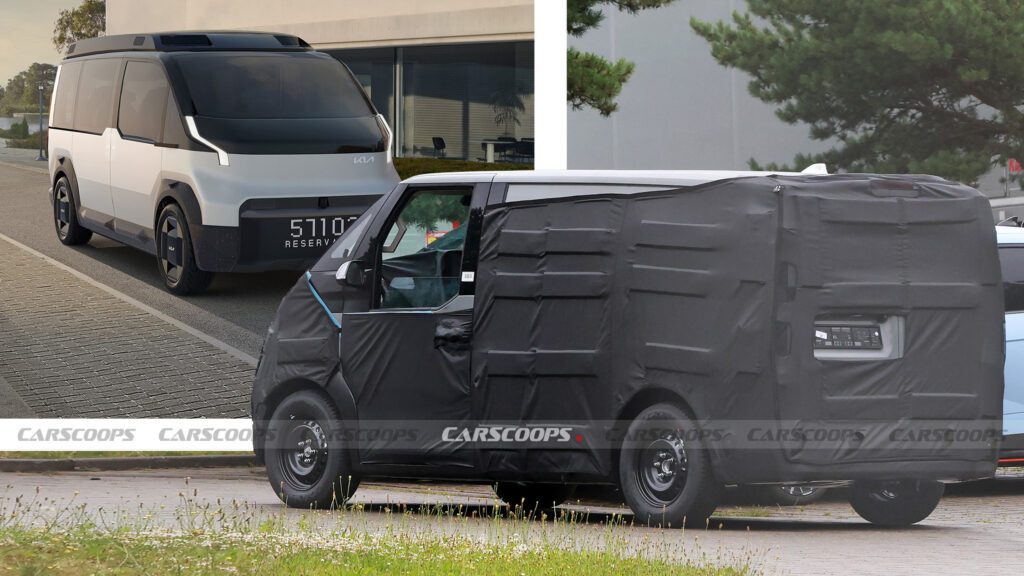  Kia PV5 Electric Van Spied In Production Form