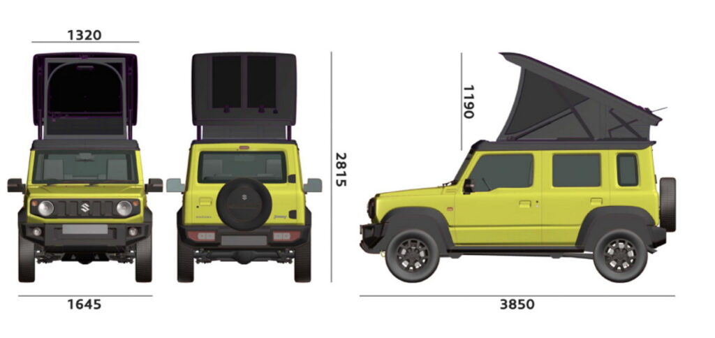  Suzuki Jimny Turned Into A Camper With New Pop-Up Roof