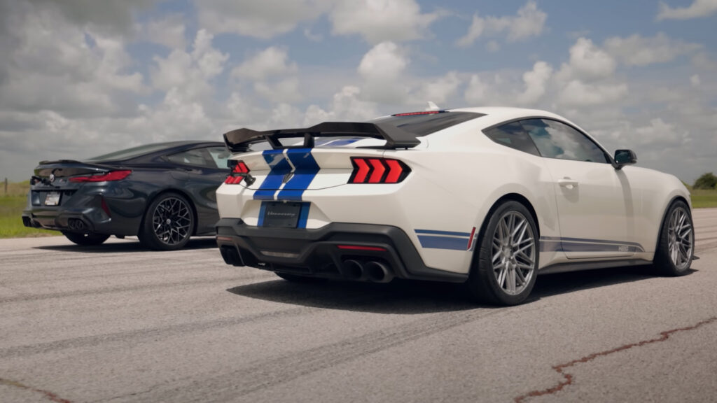  850 HP Hennessey Mustang Dark Horse Vs BMW M8 Competition Ain’t Really A Fair Fight