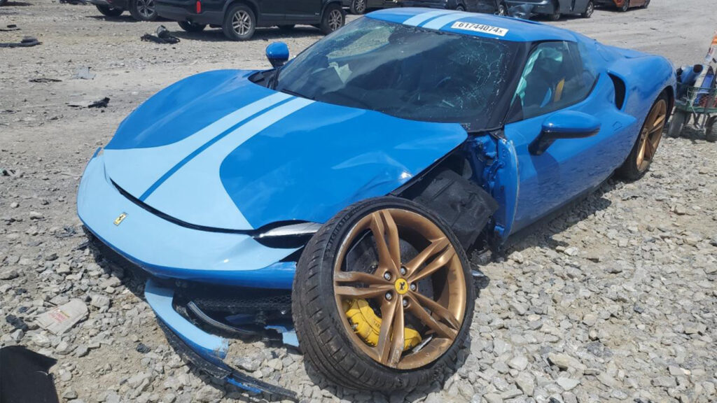  Wrecked Ferrari 296 GTB Is A Very Sad Sight