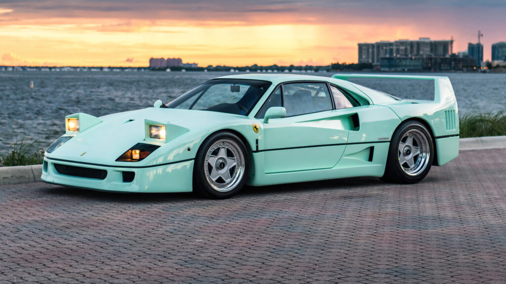  World’s Only Mint Green Ferrari F40 Pays Tribute To A 250 GTO