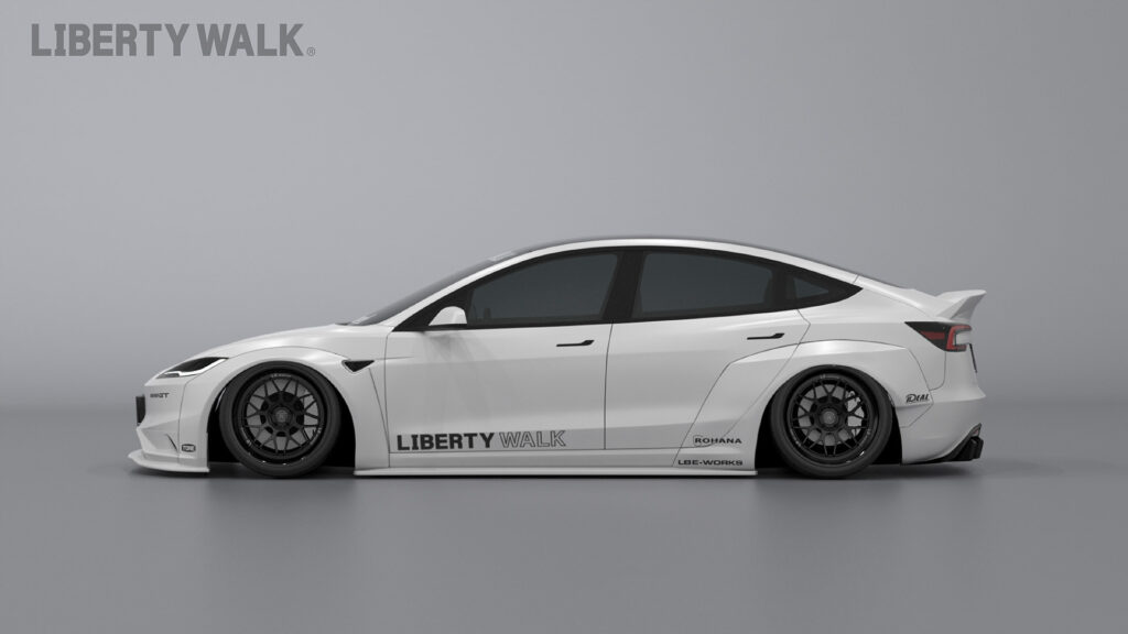     Will a Liberty Walk widebody kit work on a Tesla Model 3?