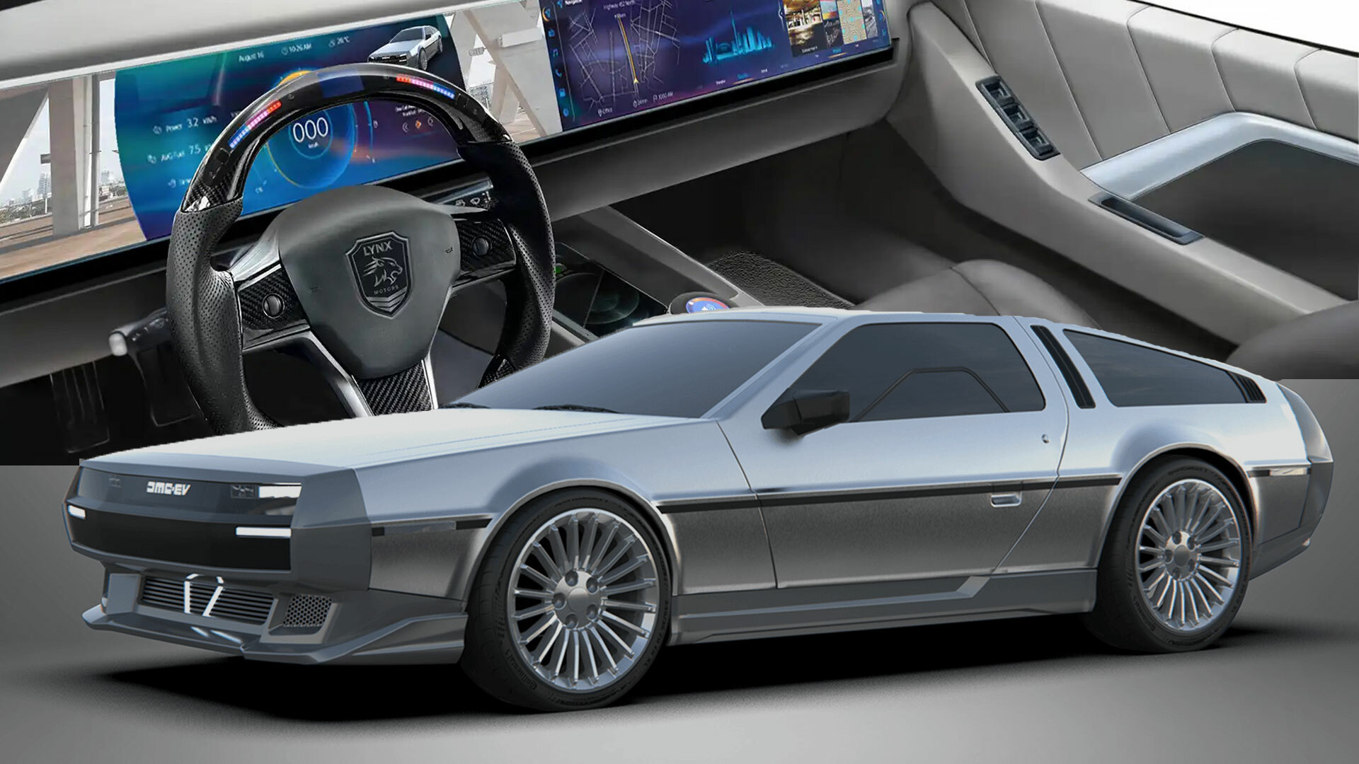 Lynx DeLorean DMC-EV has a high-tech interior and a price of 0,000