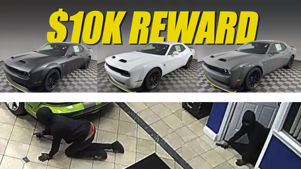  Hellcat Heist: Trio Of Dodge Challengers Stolen From Ohio Dealer, $10K Reward Offered