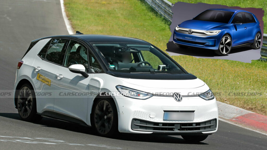  VW ID.2 Mule Spied, Previews Affordable Electric Hatch And Crossover