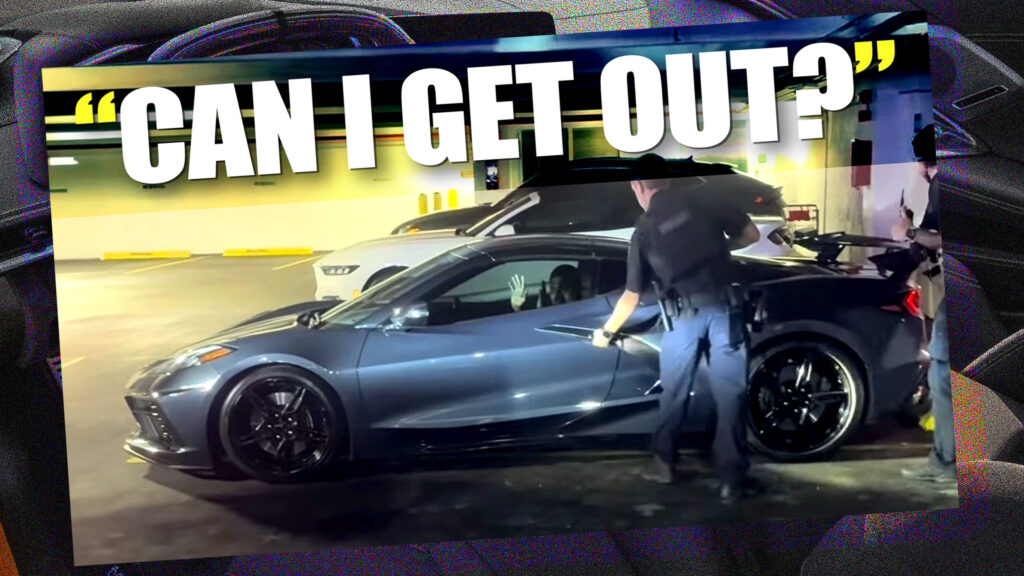  Clueless Thief Trapped Inside Corvette C8 Begs Owner For Help