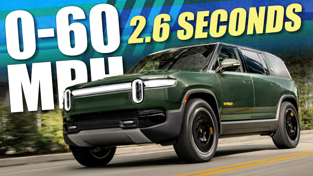  The 2025 Rivian R1S Hits 60 MPH As Fast As A Corvette Z06